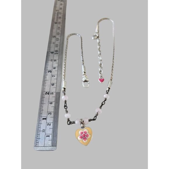 Brighton Spring Fever Cream Heart Retired Set Necklace, Bracelet, Earrings - Picture 8 of 13